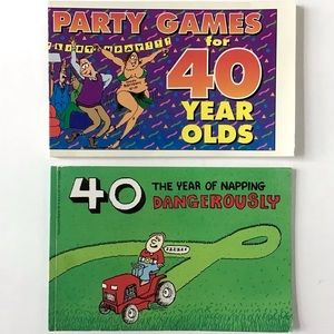 Party Games For 40 Year Olds & 40 The Year Of Napping Dangerously - 2 Vtg Books
